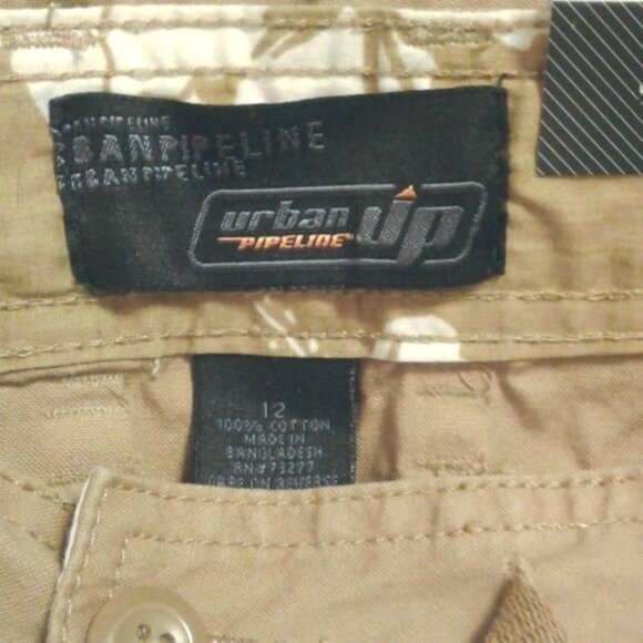 Urban Pipeline Size 12 Cargo Shorts Boys Tan Frayed Hem Cotton Casual NEW - Picture 4 of 8